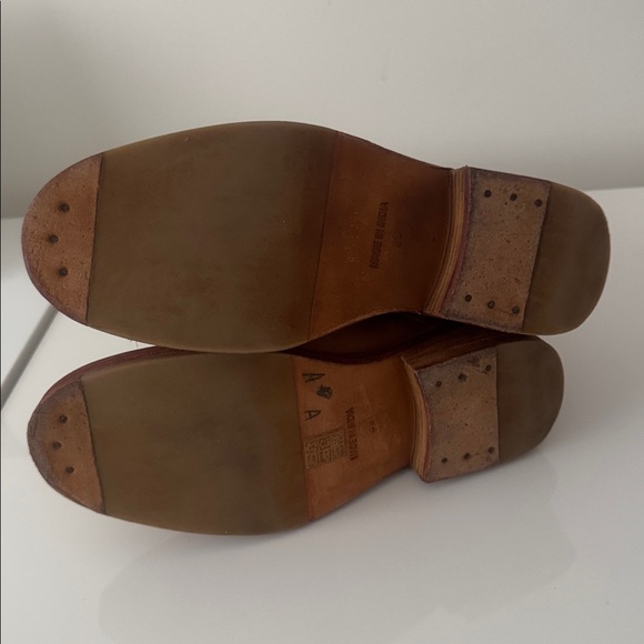 FREE PEOPLE SANTA FE Tan Leather Lace-Up Combat Boots 39 US 8.5 - Picture 13 of 16